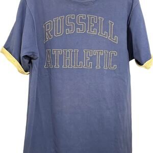 Vintage 90s Russell Athletic Reversible Blue/Grey Shirt Adult Large